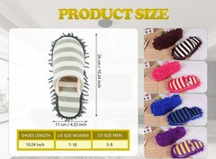 Unisex Microfiber Slippers Floor Cleaning Mop Men and Women House Dusting Sli…