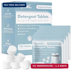Papablic 120Pcs Official Detergent Soap Tablets for Baby Brezza,GROWNSY,Momcozy