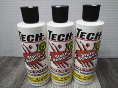 Tech STAIN REMOVER Liquid Multi Purpose Non-toxic Carpet Clothing 8.oz (3pk)