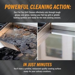 Powerful Non-Toxic Flat Top Grill Cleaner Food-Safe Professional Grade Liquid US