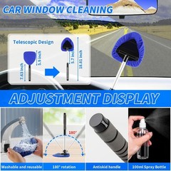 17Pcs Car Interior Detailing Kit with Windshield Cleaning Tool, Detailing Brush