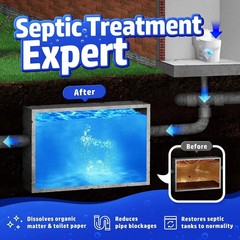 Septic Tank Treatment 12 Pack 1 Year Supply Enzyme Cleaner Dissolvable Tablets