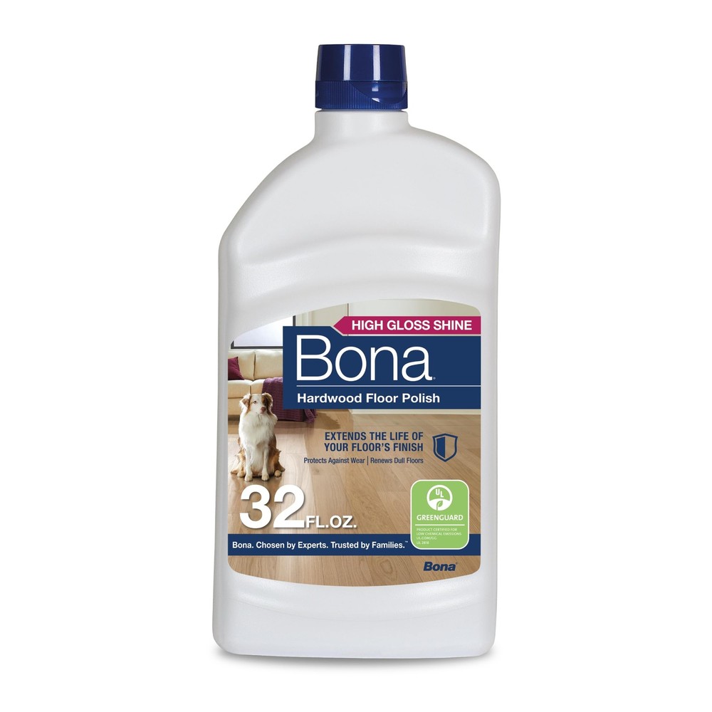 Bona Hardwood Floor Polish – 32 fl oz – High 32 Fl Oz (Pack of 1), Clear