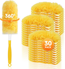 30 Count Duster Refills Compatible with Swiffer Dusters for Cleaning with 1 Hand