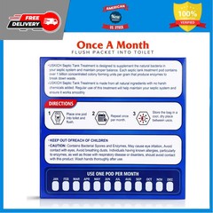12 Count Septic Tank Treatment 1 Year Supply Live Bacteria Flushable Packets