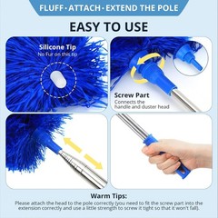 High-Efficiency Microfiber Feather Duster – Perfect for Dusting High Spaces