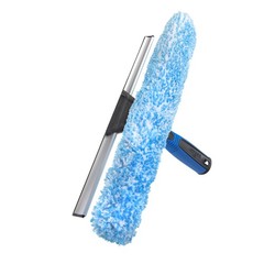 14” Squeegee and Scrubber Tool for Streak-Free Window Cleaning, Reusable Sleeve