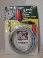 5′ Drain Cleaner with Brush for Sink Shower Tubs NEW, Sealed Cobra Branded