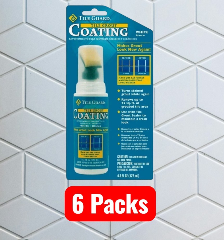 6 Pack Homax Tile Grout Coating WHITENER 4 oz w/Applicator Fresh Look 75 sq.ft.
