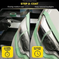Meguiars Two Step Headlight Restoration Kit Cleaner Restores