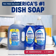 Dawn Platinum Dish Soap, Fresh Rain Scent Liquid Dishwashing Detergent, Powerful