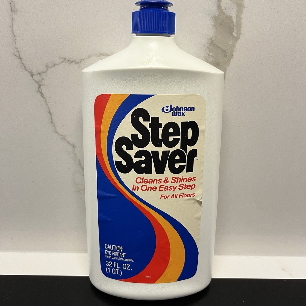 Vintage 1983 Johnson Wax Step Saver Floor Mopping Cleaner For All Floors