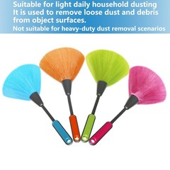 4 Pack 10″ Small Microfiber Duster, Delicate Fluffy Blue,green,pink