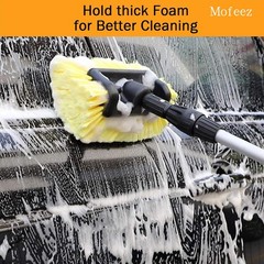 10 Inch FlowThru Dip Car Wash Brush With Soft Detailing Bristle For Boat RV