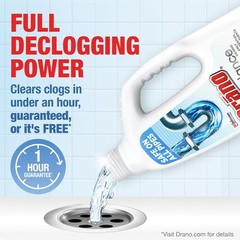 Drano Balance Drain Clog Remover and Cleaner, Non-Corrosive Formula, Safe on All