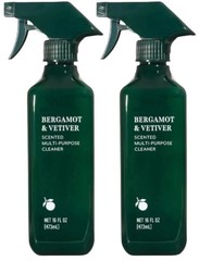 2x Trader Joe’s BERGAMOT & VETIVER SCENTED MULTI-PURPOSE CLEANER Spray 16 oz ea