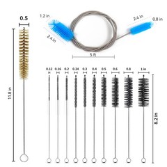 12 Pcs Tube Pipe Cleaners Brush Set | Flexible Drain Brush,Long Straw Brush