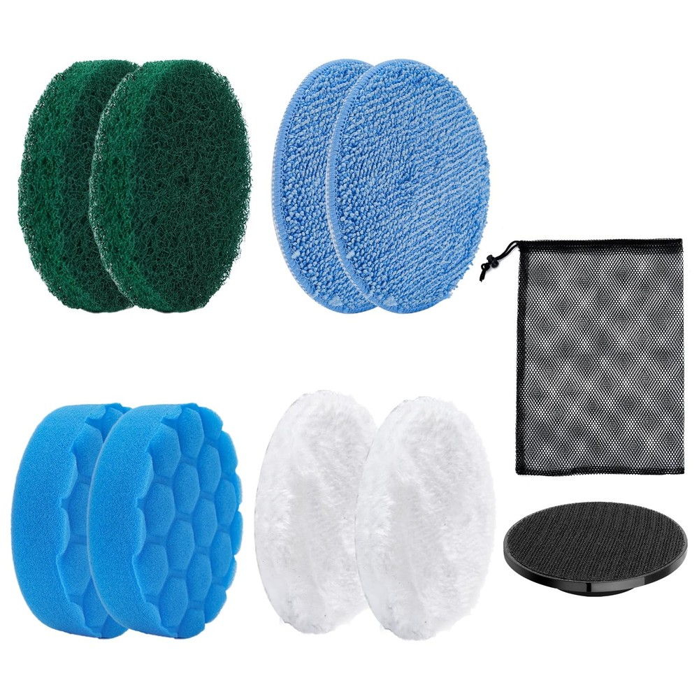 Electric Spin Scrubber Replacement Brush Heads Set, 8 Pieces, Multiple Brushe…