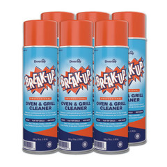 BREAK-UP Commercial Oven & Grill Cleaner Aerosol Spray 19 oz Can 6 Pack Case