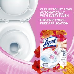 Lysol Click Gel Toilet Cleaner Stamp Mango Hibiscus Freshener 6 Count