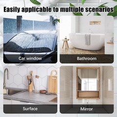 Squeegee for Shower Glass Door, All-Purpose Stainless Steel Squeegee with Adh…