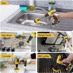 3 PCS Drill Brushes Set Tile Grout Power Scrubber Cleaner Spin Tub Shower Wall