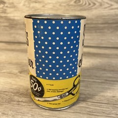 Vintage Swift’s Household Cleanser 14 oz Container w/ Shears Ad Wrap NOS Blue