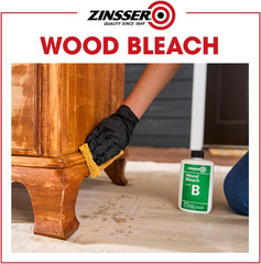 Zinsser Wood Bleach Kit, 2-Step Brightening System, Interior Wood Surfaces | 8Oz