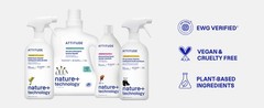ATTITUDE Dish Soap, EWG Verified, Plant-Based & Vegan Dishwashing Liquid,