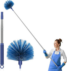 Cobweb Duster with Extension Pole, Retractable Dusters for Cobweb Cleaning 81-In