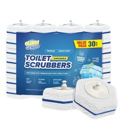Disposable Prefilled Toilet Cleaning Scrubbers (30 Count)