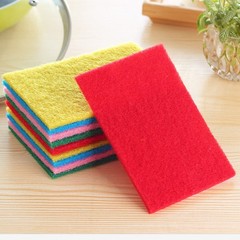 100 Pcs Colorful Scouring Pads Sponge Cleaning Dishcloths Bowl Scrubbers Kitchen