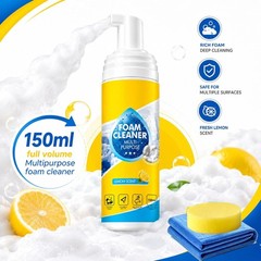 150ml 4-in-1 Multi-Enzyme Foam Cleaner,All-Purpose Spray 5oz with Sponge & Towel