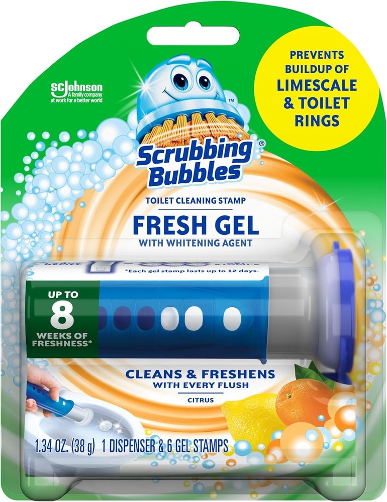 Scrubbing Bubbles Fresh Gel Toilet Bowl Cleaning Stamps, Helps Keep Toilet Clean