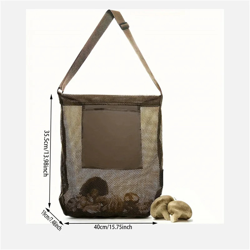 Multipurpose Picking Bag Large Capacity Foldable Mushroom Mesh Bag Outdoor Campi