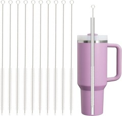 Straw Cleaner Brush for Stanley, 10Pcs Reusable Extra Long Straw Cleaning Bru…