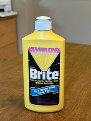 Vintage Johnson Brite No-Wax Floor Cleaner & Shine 16oz (1 Pint) Bottle