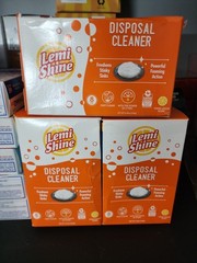 LEMI SHINE DISPOSAL SINK CLEANER POWDER CITRIC EXTRACTS ~ FRESH LEMON 24 CT