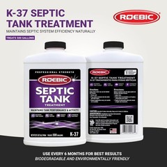 K-37-Q Septic Tank Treatment: Removes Clogs, Environmentally Friendly Bacteria E
