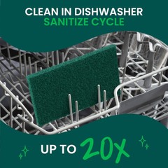 Scotch-Brite Heavy Duty Scouring Pad, Dish Scrubber for Kitchen + Outdoor, 8