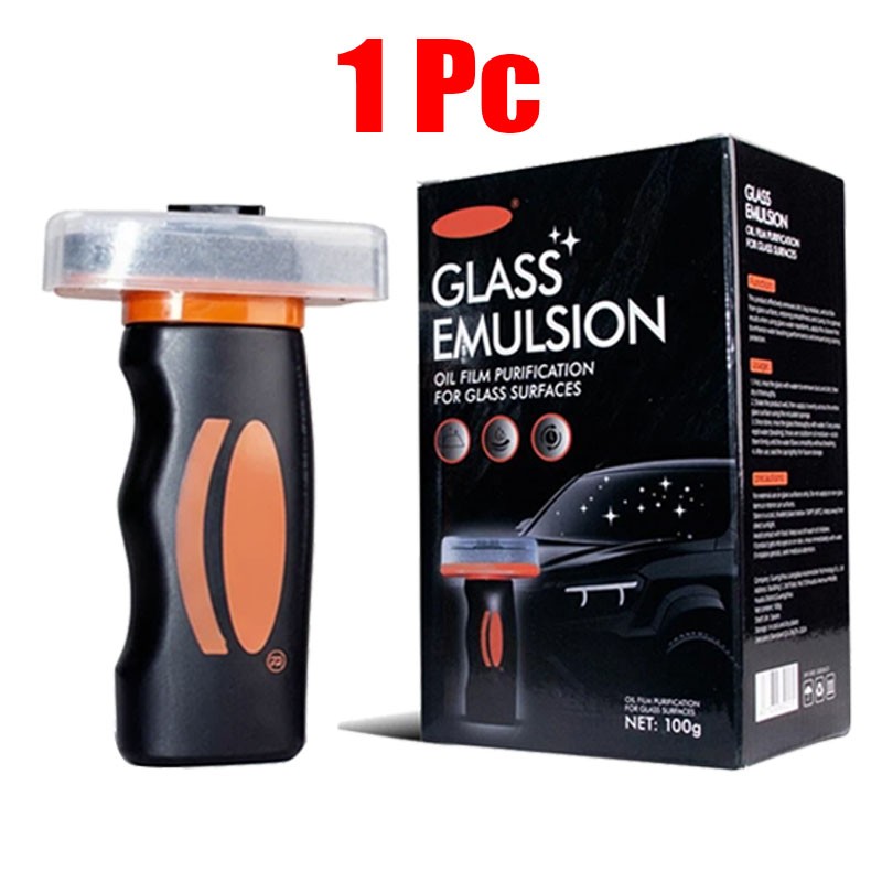 1-5Set Automotive Oil Film Cleaner Car Windshield Oil Film Remover w/ Brush Head