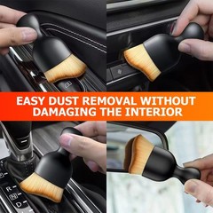 Car Interior Detailing Brush, Auto Soft Hair Cleaning Brushes, Curved Dirt Du…