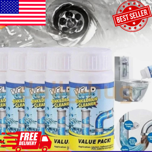 1-5x Wild Tornado Powerful Sink Drain Cleaner High Efficiency Clogging Remover