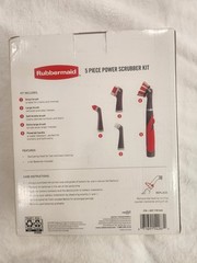 Rubbermaid Reveal Power Scrubber 5 Piece Kit Electric Spin Brush Shower Tile