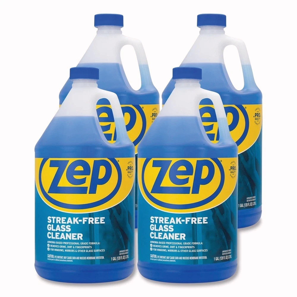 Zep Commercial ZU1120128CT 1 gal. Streak-Free Glass Cleaner – Pleasant (4/CT)