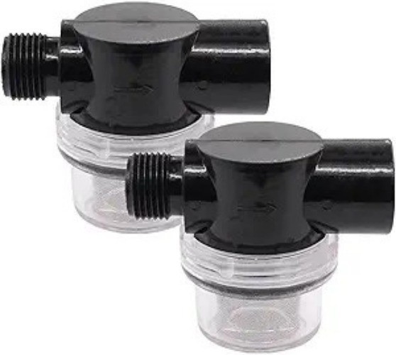 Twist-On Pipe Water Pump Strainer, Water Pump Filter Compatible W Color: Black
