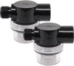 Twist-On Pipe Water Pump Strainer, Water Pump Filter Compatible W Color: Black