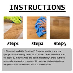 2PCS Natural Beeswax Spray Cleaner Furniture Care Polish Wood Furniture Flooring
