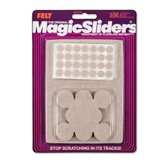 Magic Sliders Felt Self Adhesive Protective Pads Oatmeal Assorted 102pk (6-Pack)