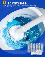 60 Pack Toilet Brush Wand Refills, Instant Foam Cleaner, Odor Neutralizing, Snap